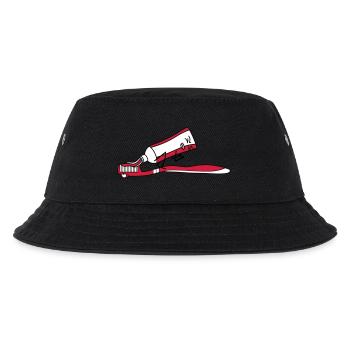 Toothbrush shit poop comic face a - Kids’ Bucket Hat - black - Front