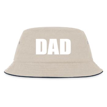 Dad - Kids’ Bucket Hat - ecru/navy - Front