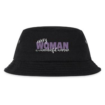 Every Woman is a Wonderful Woman - Kinder Bucket Hat - Schwarz - Vorne