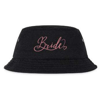 Braut Matching Paar Verlobung Hochzeit Flitterwochen - Kinder Bucket Hat - Schwarz - Vorne