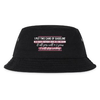 Gasoline Box Bank Satire - Kids’ Bucket Hat - black - Front