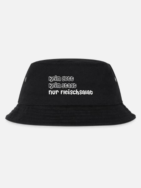 kein Gott, kein Staat, nur Fleischsalat - Kinder Bucket Hat - Schwarz