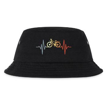 Vintage Mountain Biking Heart Palpitations - Kids’ Bucket Hat - black - Front