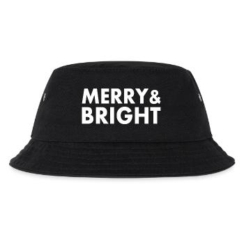 Merry and bright - Kinder Bucket Hat - Schwarz - Vorne