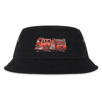 Fire Truck | The fire truck - Kids’ Bucket Hat - black - Front