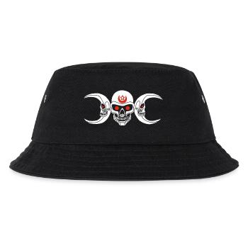 White Whimsical Skull - Kids’ Bucket Hat - black - Front
