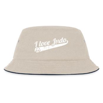 Judo Love - Kids’ Bucket Hat - ecru/navy - Front
