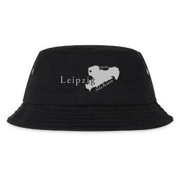 Leipzig - Mein Sachsen - Heimatstadt - Kinder Bucket Hat - Schwarz - Vorne