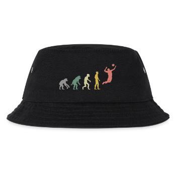 retro Volleyball Evolution Beachvolleyball vintage - Kinder Bucket Hat - Schwarz - Vorne