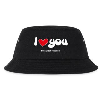I Love You - Lustige Zitate Paare NEU 02 - Kinder Bucket Hat - Schwarz - Vorne