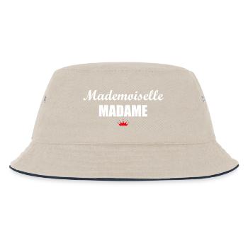 Mademoiselle Madame - Kinder Bucket Hat - Natur/Navy - Vorne