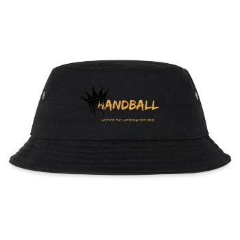 Handball: Wirf mit Mut, verteidige mit Herz! - Kinder Bucket Hat - Schwarz - Vorne