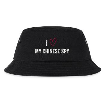 Ich liebe meinen chinesischen Spion - Kinder Bucket Hat - Schwarz - Vorne