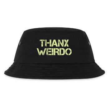 Thank you irony vintage text saying - Kids’ Bucket Hat - black - Front