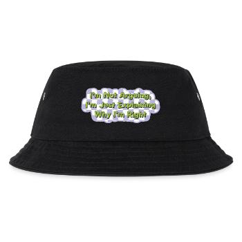 Nicht streiten – einfach nur recht haben Shirt - Kinder Bucket Hat - Schwarz - Vorne