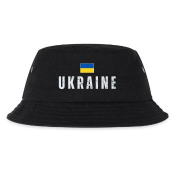 Ukrainische Flagge, Ukrainischer Stolz - Kinder Bucket Hat - Schwarz - Vorne