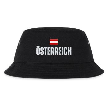 Österreichische Flagge, österreichischer Patriot - Kinder Bucket Hat - Schwarz - Vorne