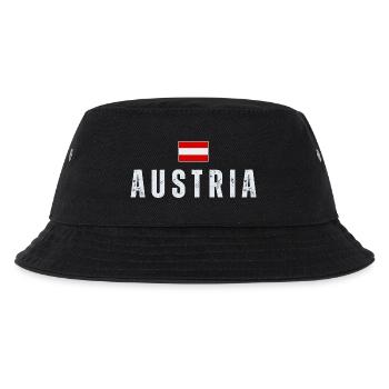 Flagge Österreichs, österreichischer Patriot - Kinder Bucket Hat - Schwarz - Vorne