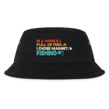 Neodymium Magnet Fishing Magnetic Fisher - Kids’ Bucket Hat - black - Front