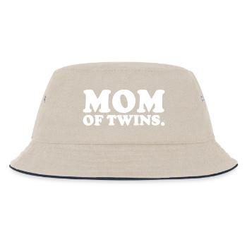 Mutter Von Zwillingen T-Shirt Zwilling Mama - Kinder Bucket Hat - Natur/Navy - Vorne