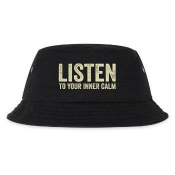 Hören Sie auf Ihre innere Ruhe - Kinder Bucket Hat - Schwarz - Vorne
