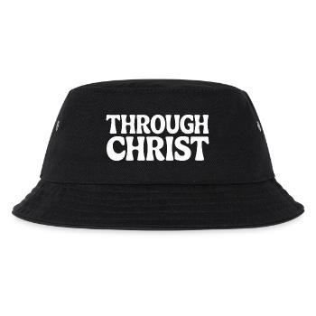 Trough Christ Jesus Christen Glaube - Kinder Bucket Hat - Schwarz - Vorne