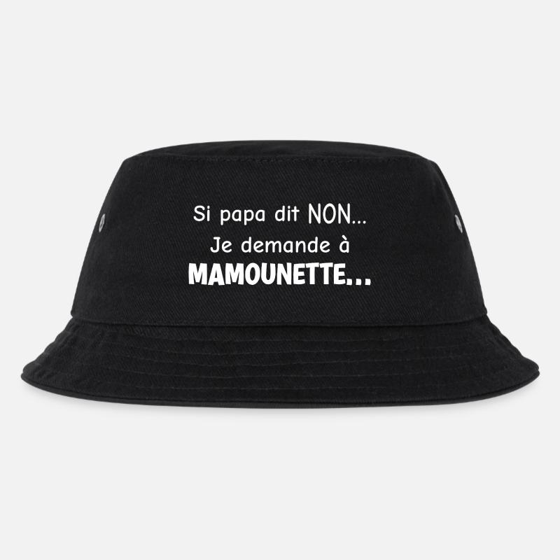 Mamounette Komplizin - Humor Mama - Kinder Bucket Hat - Schwarz