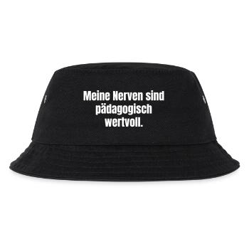 Pedagogically valuable nerves - Kids’ Bucket Hat - black - Front
