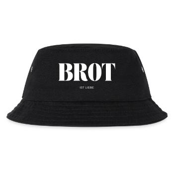 Brot ist Liebe - Kinder Bucket Hat - Schwarz - Vorne