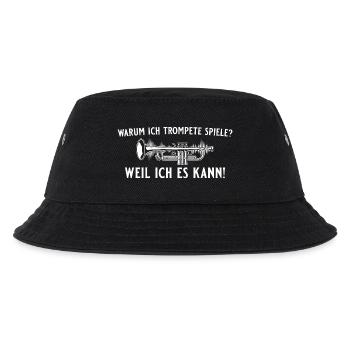 Trompete spielen? Weil ich es kann! – Trompeter - Kinder Bucket Hat - Schwarz - Vorne