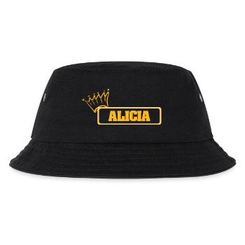 Vorname Alicia - Kinder Bucket Hat - Schwarz - Vorne
