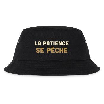 La Patience Se Pêche - Cadeau Pêcheur - Bob Enfant - noir - Devant