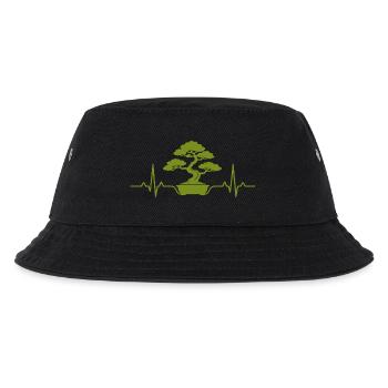 Japanese Bonsai Tree Plant Heartbeat Bonsai - Kids’ Bucket Hat - black - Front