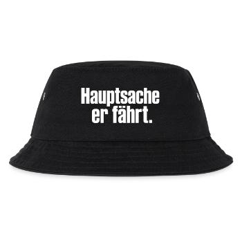 Hauptsache er fährt Spruch Auto Tuning Humor - Kinder Bucket Hat - Schwarz - Vorne