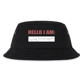 Hello I am - Kinder Bucket Hat - Schwarz - Vorne
