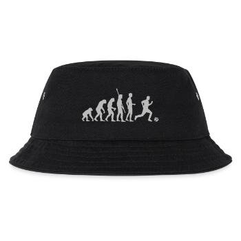 evolution_fussball_weiss - Kinder Bucket Hat - Schwarz - Vorne