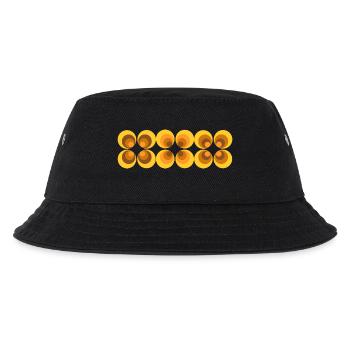 70er Jahre Blume Muster Retro - Kinder Bucket Hat - Schwarz - Vorne