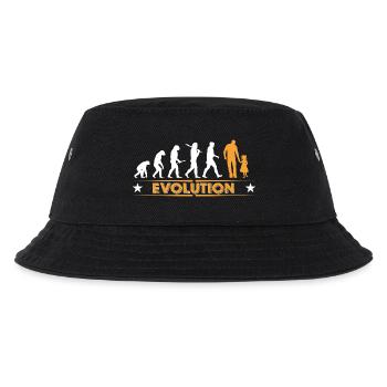 Father and daughter - evolution - orange/white - Kids’ Bucket Hat - black - Front