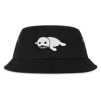 cute_baby_seal - Kinder Bucket Hat - Schwarz - Vorne