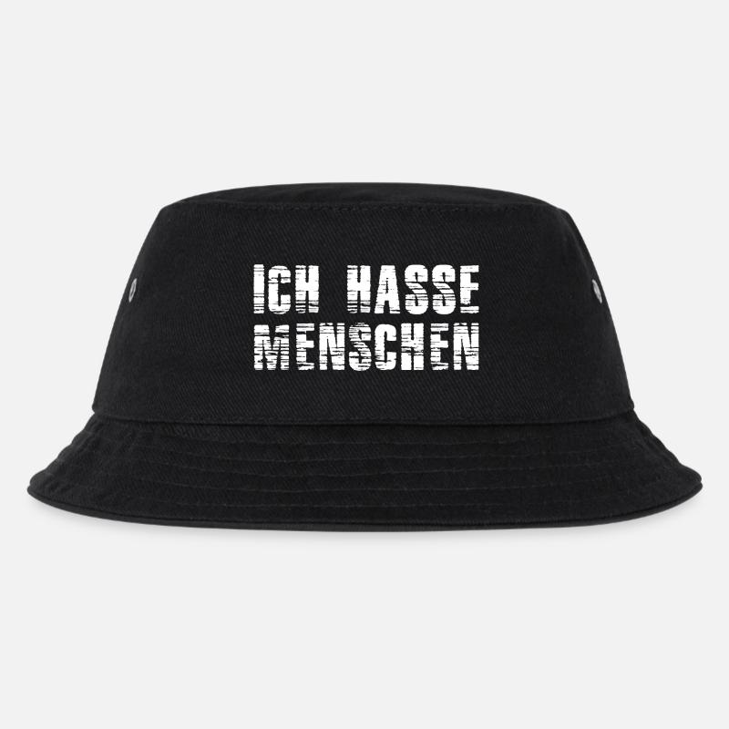 I hate people - Kids’ Bucket Hat - black