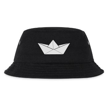 papier origami boat - Kids’ Bucket Hat - black - Front