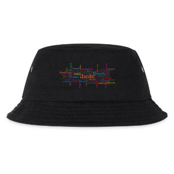 Danke in versch. Sprachen - Kinder Bucket Hat - Schwarz - Vorne
