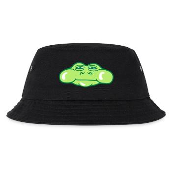 gesicht kopf kroete frosch quak amphibie comic car - Kinder Bucket Hat - Schwarz - Vorne