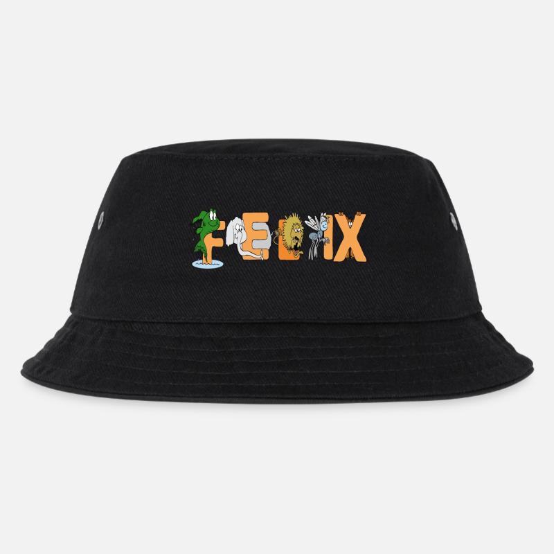 Felix - Kinder Bucket Hat - Schwarz