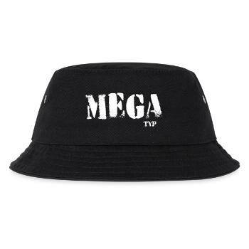 Mega Typ Grunge Schriftzug ego - Kinder Bucket Hat - Schwarz - Vorne