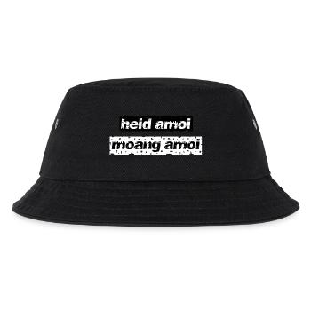 heid amoi moang amoi - heute einmal morgen einmal - Kinder Bucket Hat - Schwarz - Vorne
