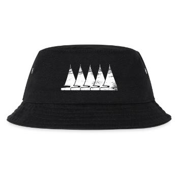 Segelschiff Zeichnung - Kinder Bucket Hat - Schwarz - Vorne