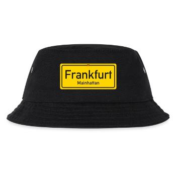 Frankfurter Ortsschild - Kinder Bucket Hat - Schwarz - Vorne