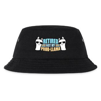 Nicht mein Prob Lama Ruhestand Prob-Llama im Ruhestand - Kinder Bucket Hat - Schwarz - Vorne