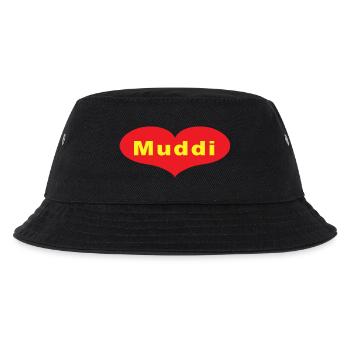 Muddi - Kinder Bucket Hat - Schwarz - Vorne
